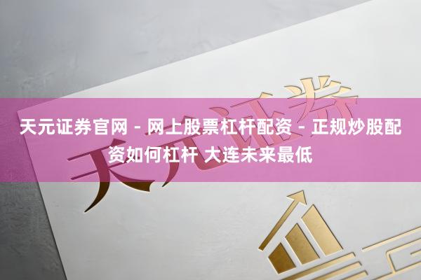 天元证券官网 - 网上股票杠杆配资 - 正规炒股配资如何杠杆 大连未来最低