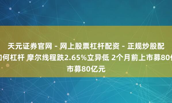 天元证券官网 - 网上股票杠杆配资 - 正规炒股配资如何杠杆 摩尔线程跌2.65%立异低 2个月前上市募80亿元
