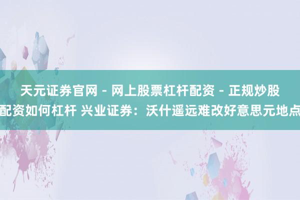 天元证券官网 - 网上股票杠杆配资 - 正规炒股配资如何杠杆 兴业证券：沃什遥远难改好意思元地点