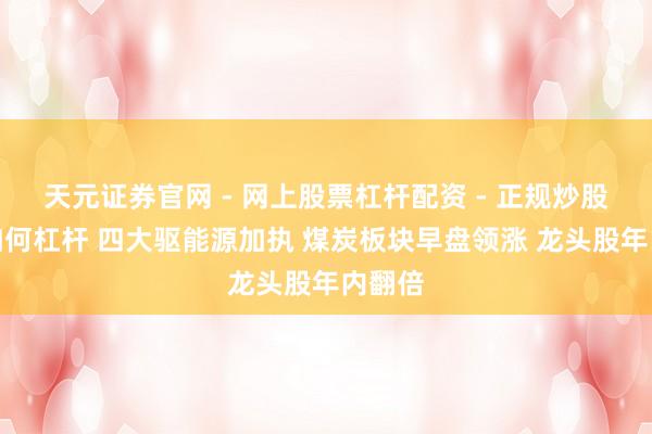 天元证券官网 - 网上股票杠杆配资 - 正规炒股配资如何杠杆 四大驱能源加执 煤炭板块早盘领涨 龙头股年内翻倍