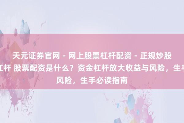 天元证券官网 - 网上股票杠杆配资 - 正规炒股配资如何杠杆 股票配资是什么？资金杠杆放大收益与风险，生手必读指南