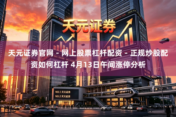 天元证券官网 - 网上股票杠杆配资 - 正规炒股配资如何杠杆 4月13日午间涨停分析