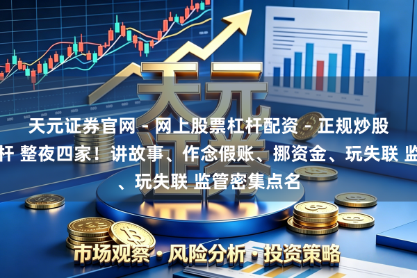 天元证券官网 - 网上股票杠杆配资 - 正规炒股配资如何杠杆 整夜四家！讲故事、作念假账、挪资金、玩失联 监管密集点名